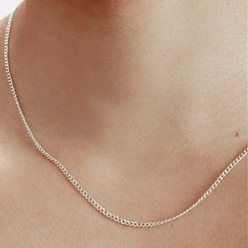 925 Sterling Silver 40/45cm Chains For Women