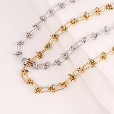 Gold Color Thick Chain Choker Necklace