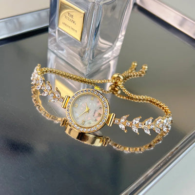 Women's Mermaid Chain Watch, 925 Silver and Gold Quartz Watch